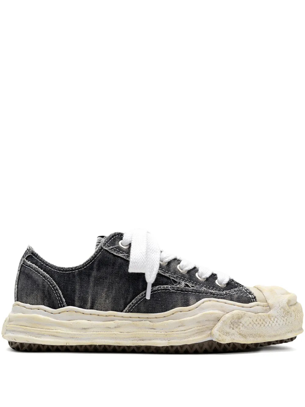 Maison Mihara Yasuhiro Hank Bleach-Denim Low-Top Sneakers