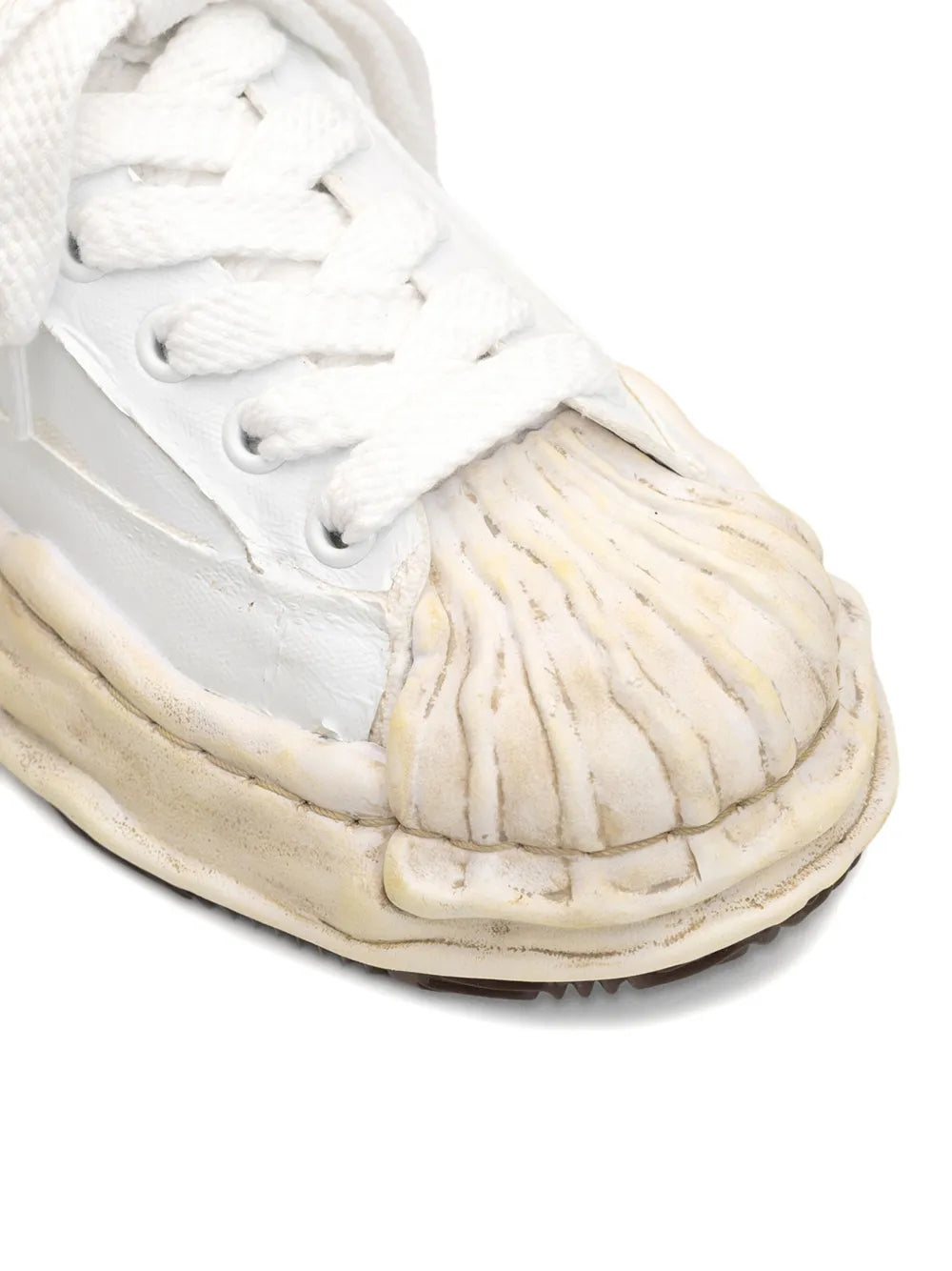 Maison Mihara Yasuhiro Torn-Film Attached Canvas Sneakers