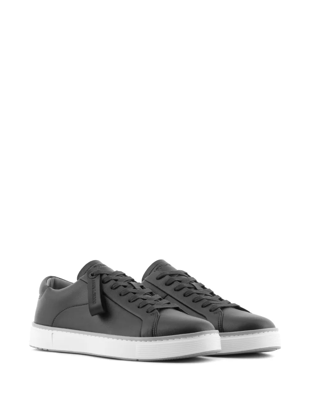 Emporio Armani Leather Lace-Up Sneakers