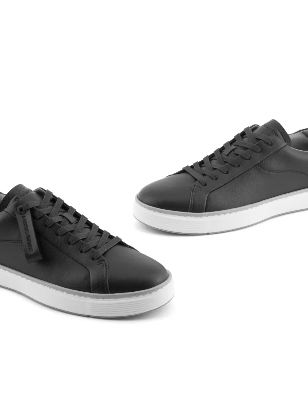 Emporio Armani Leather Lace-Up Sneakers