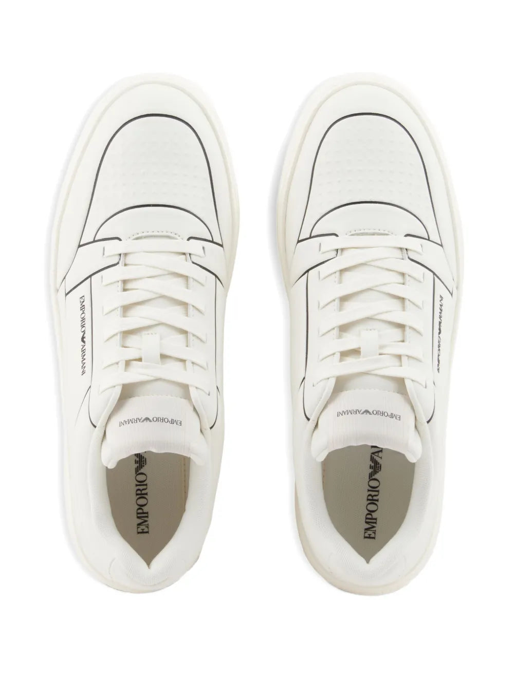 Emporio Armani Logo-Detail Leather Sneakers