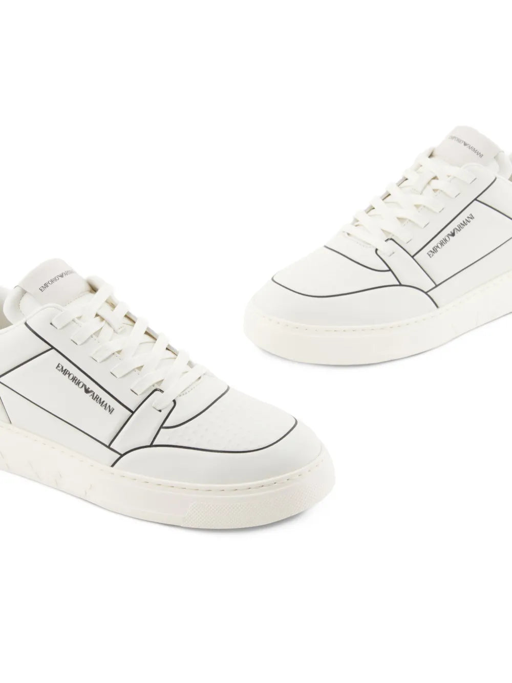 Emporio Armani Logo-Detail Leather Sneakers