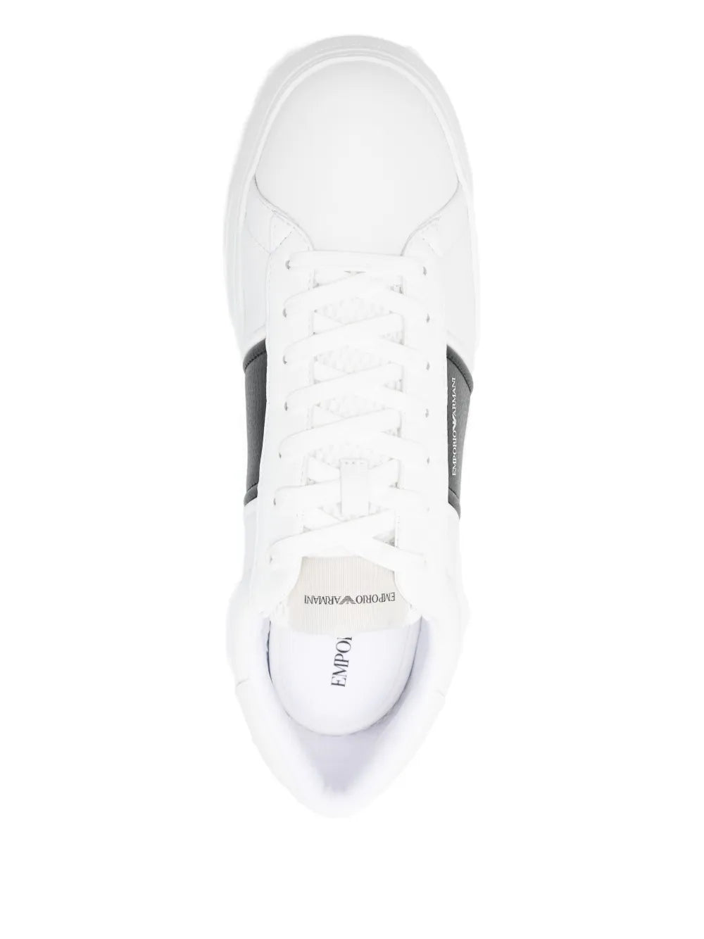 Emporio Armani Logo-Print Leather Sneakers