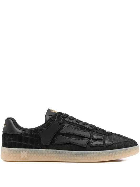 Amiri Crocodile-Embossed Leather Sneakers
