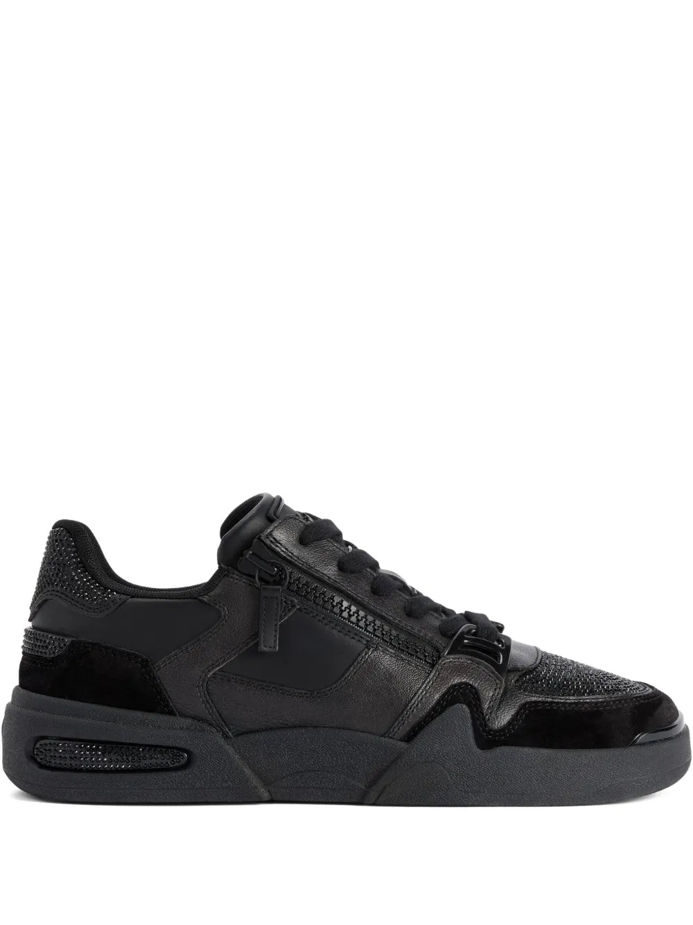 Giuseppe Zanotti Frankie Crystal-Embellished Zip Trainers