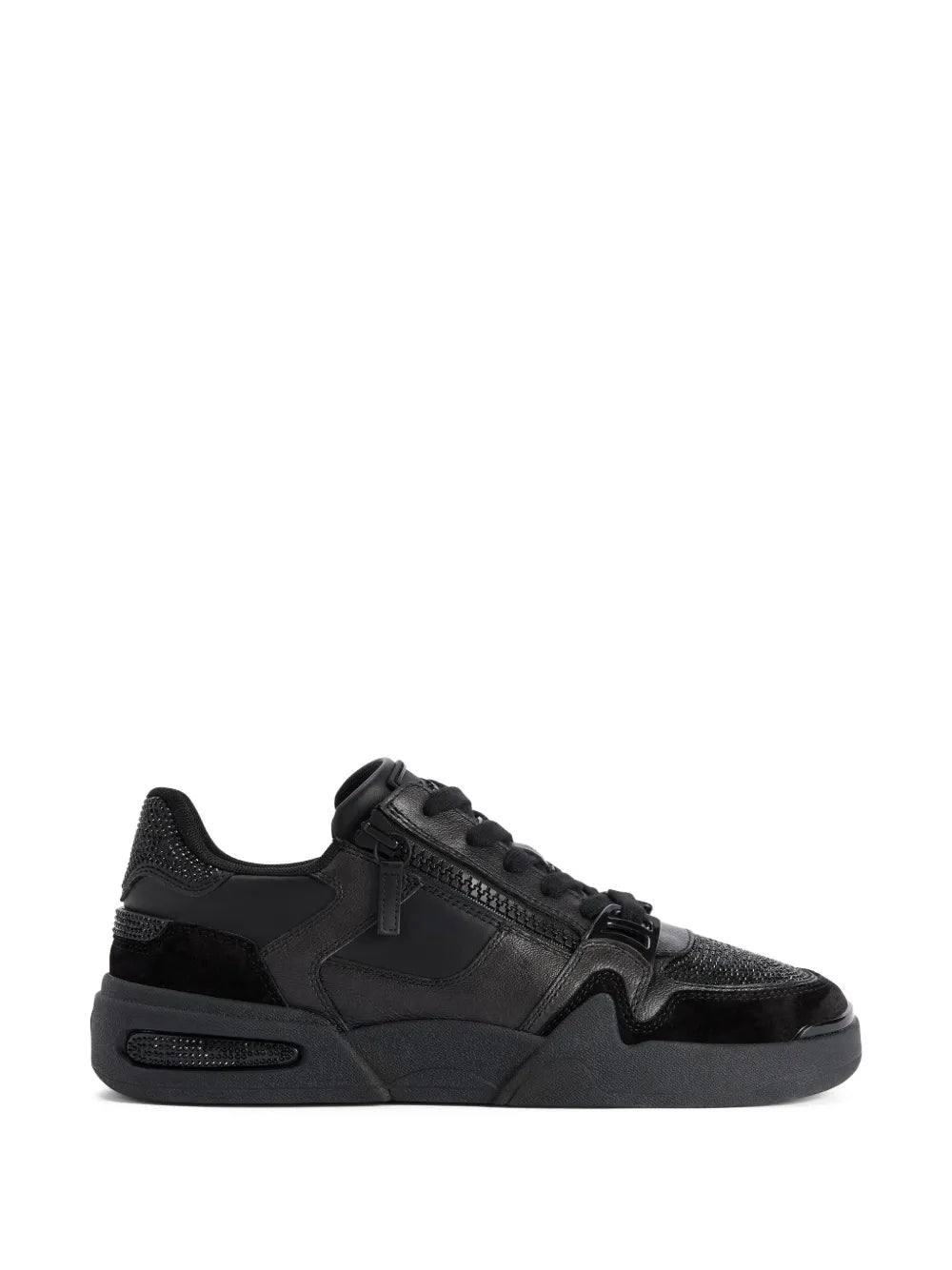 Giuseppe Zanotti Frankie Crystal-Embellished Zip Trainers