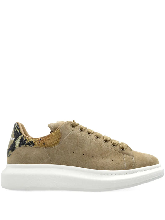 Alexander Mcqueen Oversized Suede Snake-Detail Sneakers