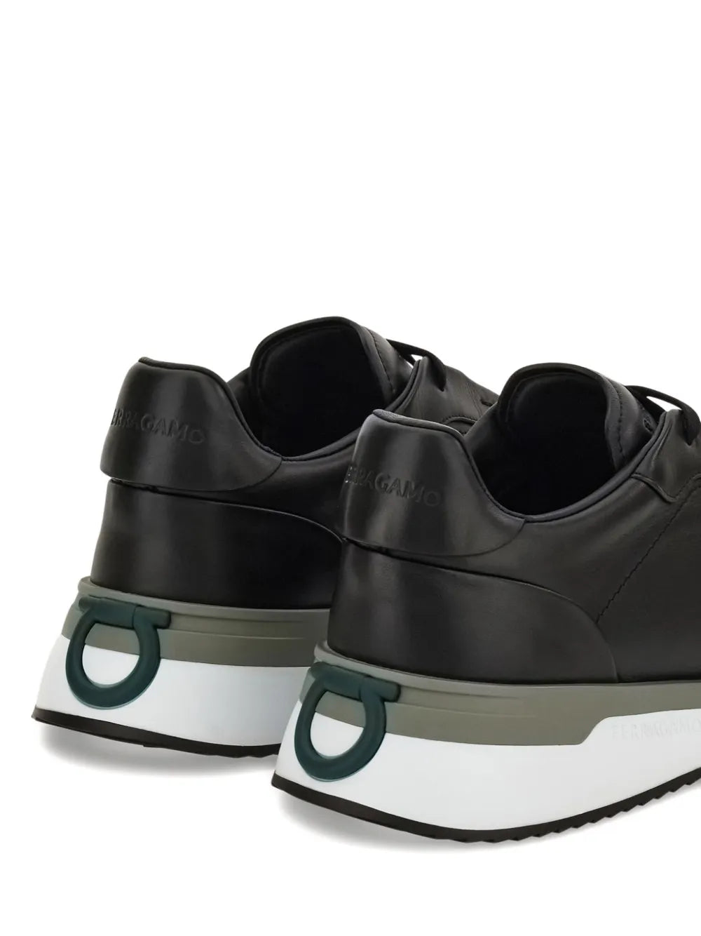 Ferragamo Lace-Up Leather Low-Top Sneakers