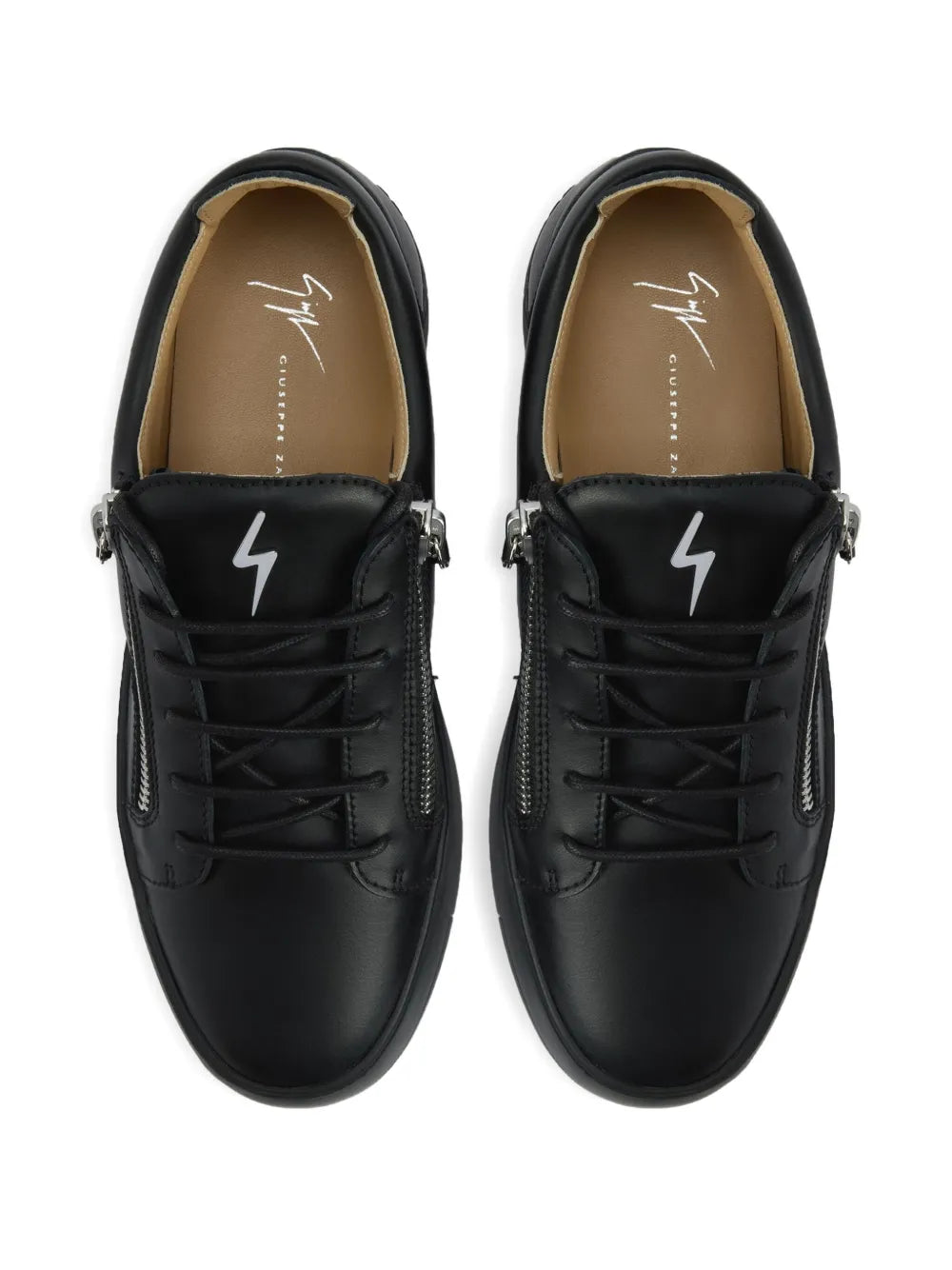 Giuseppe Zanotti Frankie Zip-Detail Leather Sneakers