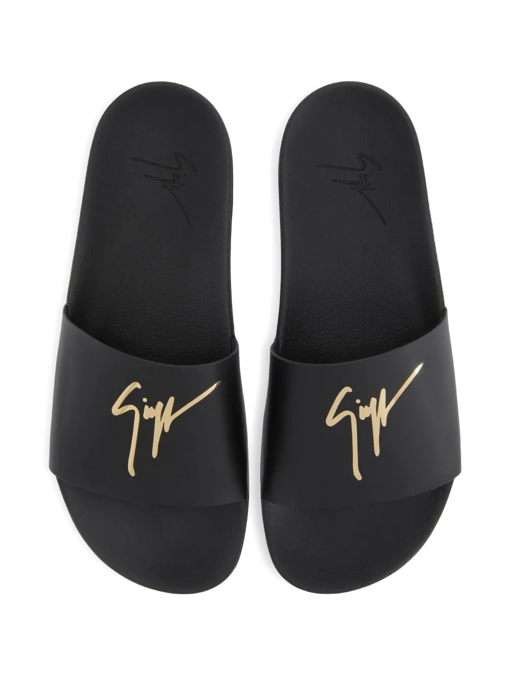 Giuseppe Zanotti Brett Logo-Embellished Leather Slides