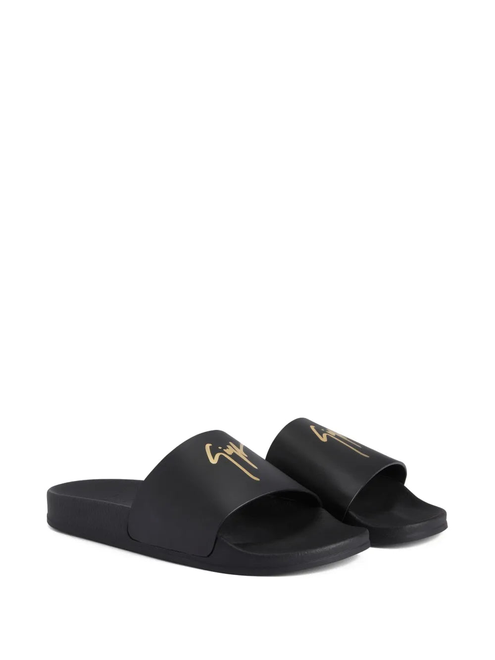 Giuseppe Zanotti Brett Logo-Embellished Leather Slides
