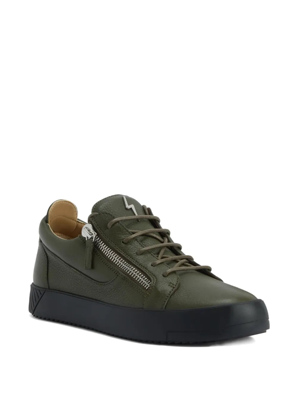 Giuseppe Zanotti Frankie Zip-Detail Leather Sneakers