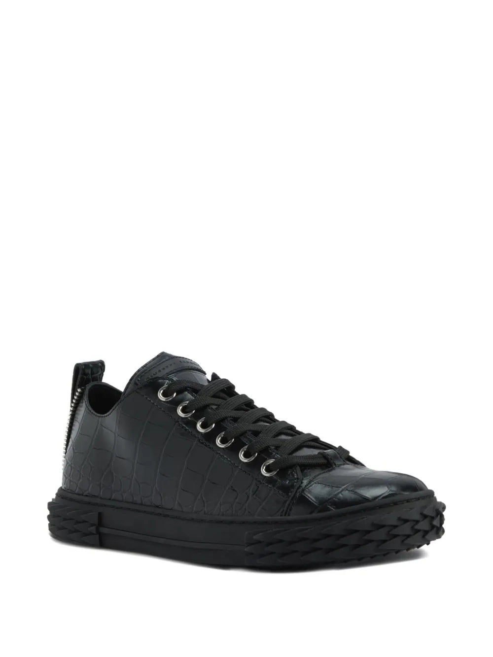 Giuseppe Zanotti Blabber Crocodile-Effect Lace-Up Sneakers