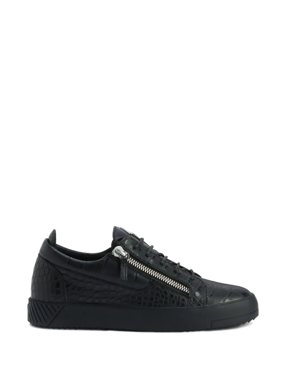 Giuseppe Zanotti Frankie Crocodile-Effect Zip Trainers