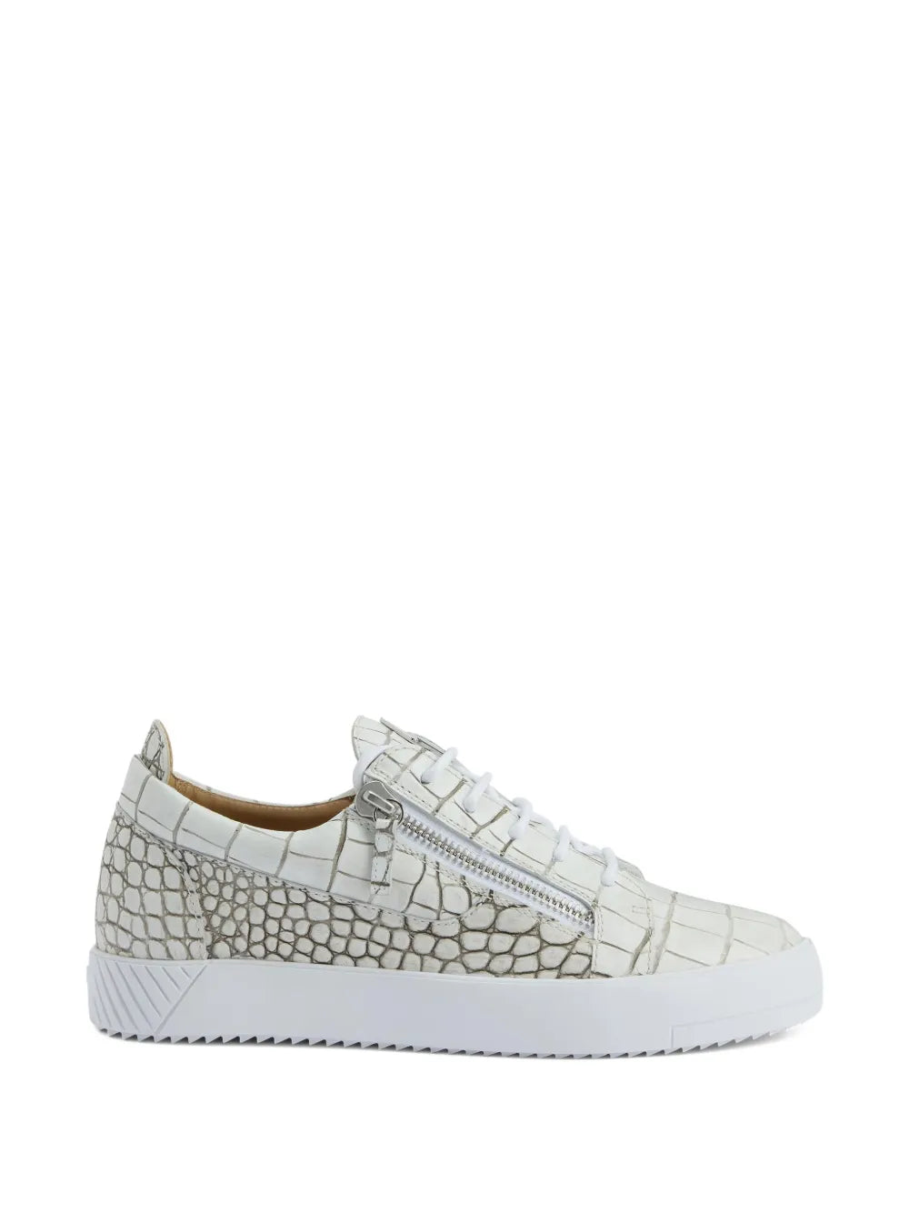 Giuseppe Zanotti Frankie Crocodile-Effect Zip Sneakers