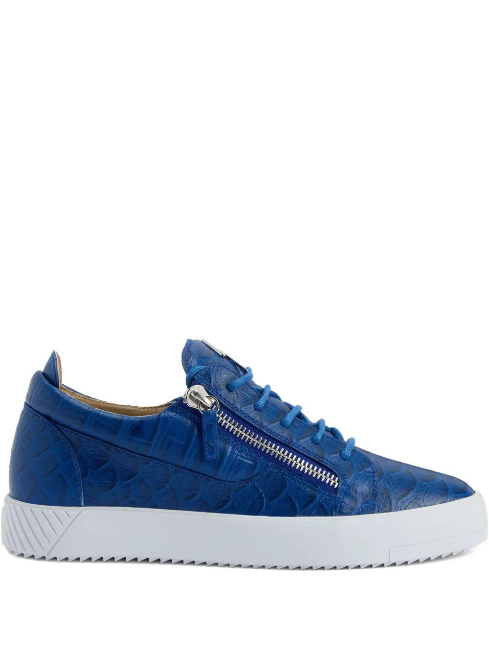 Giuseppe Zanotti Frankie Crocodile-Effect Zip Sneakers