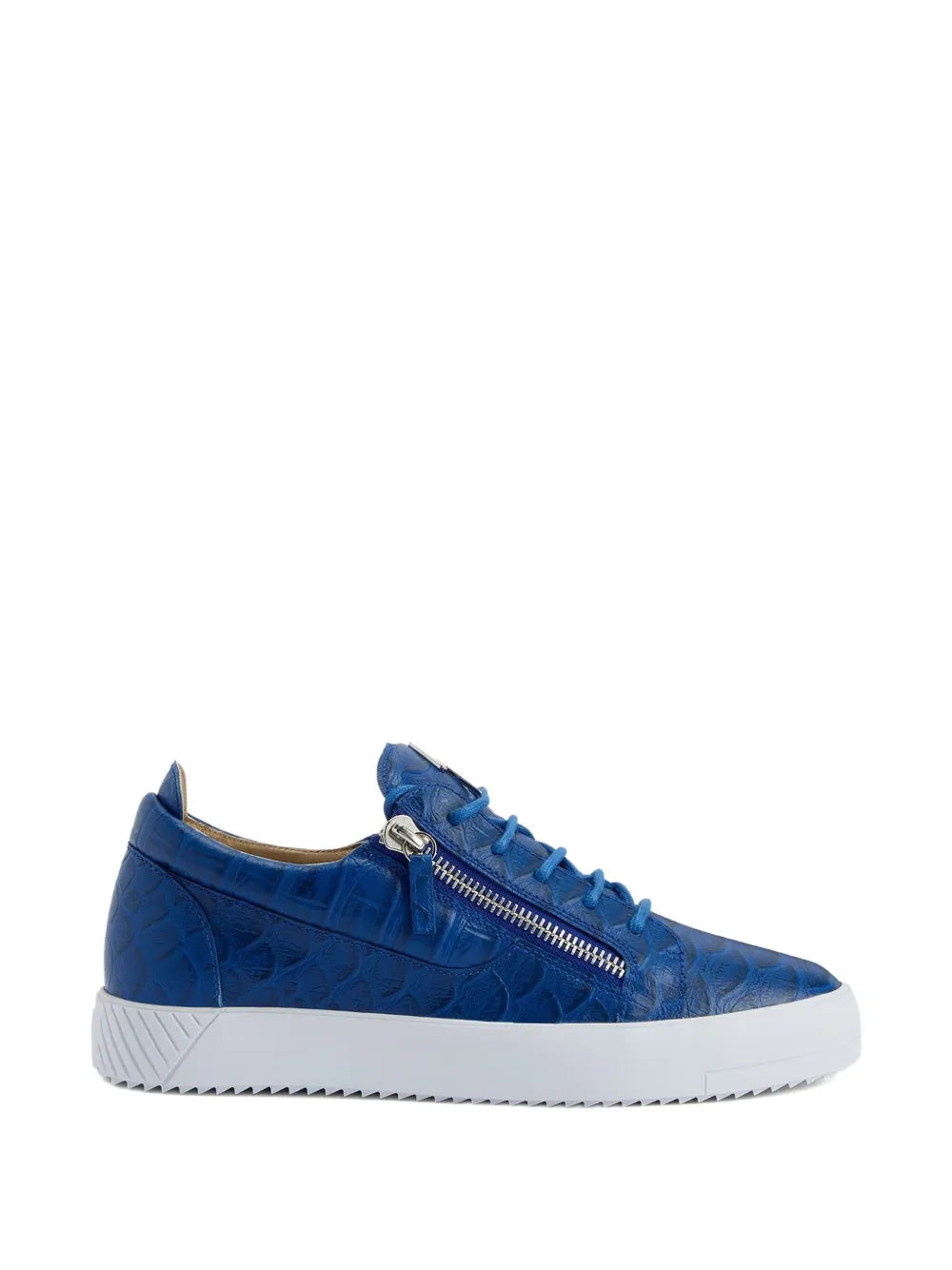 Giuseppe Zanotti Frankie Crocodile-Effect Zip Sneakers