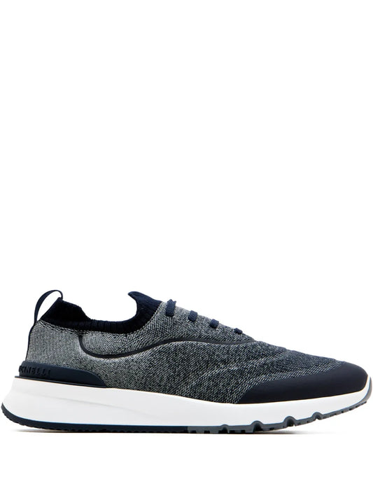 Brunello Cucinelli Knitted Lace-Up Sneakers