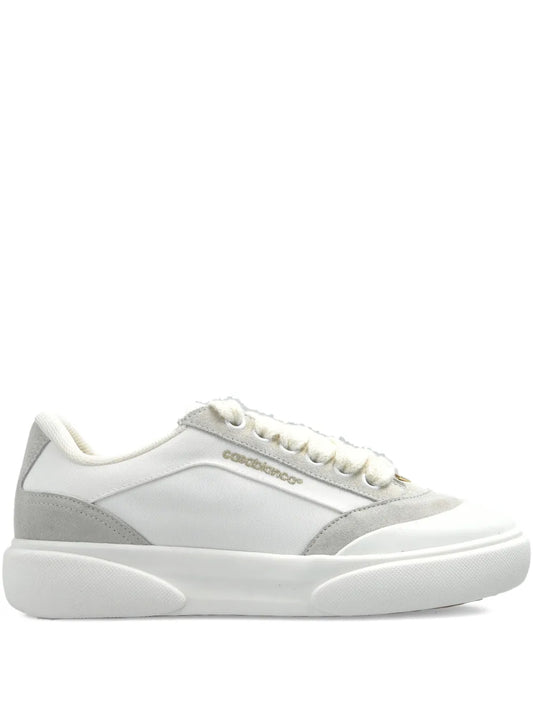 Casablanca Suede-Panel Leather Low-Top Sneakers
