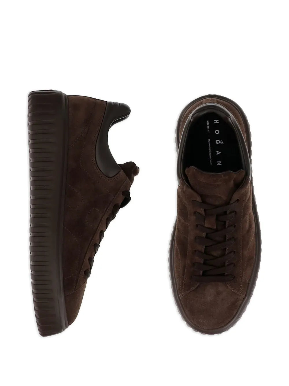 Hogan Lace-Up Round-Toe Sneakers