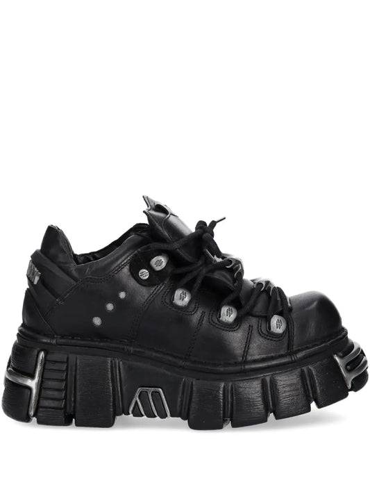 New Rock M-120N-C26 Lace-Up Platform Trainers
