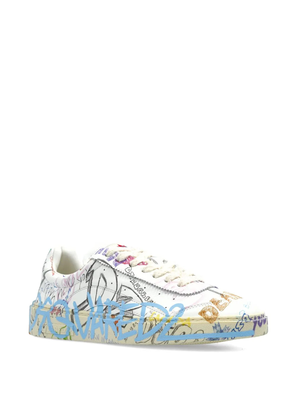 Dsquared2 Rider Printed Leather Trainers
