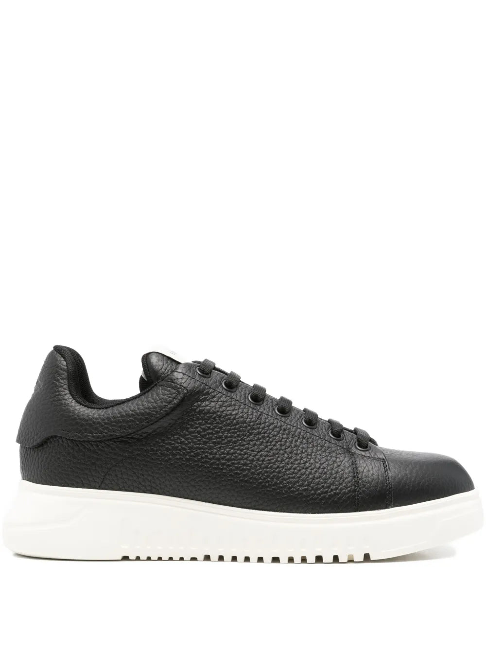 Emporio Armani Textured Leather Sneakers