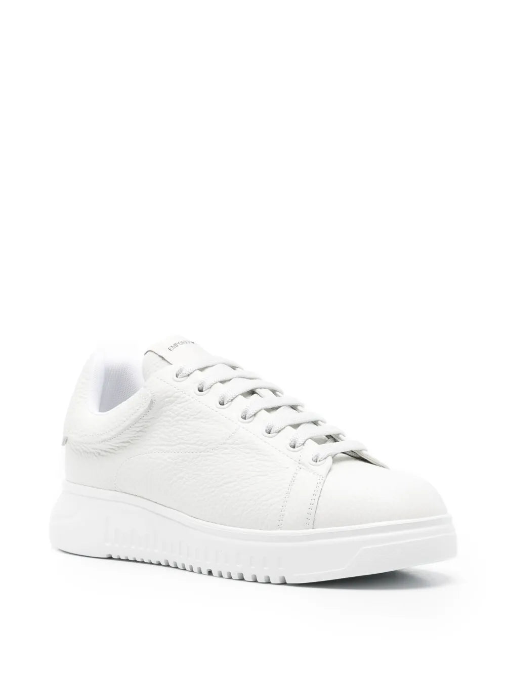 Emporio Armani Padded-Tongue Leather Sneakers