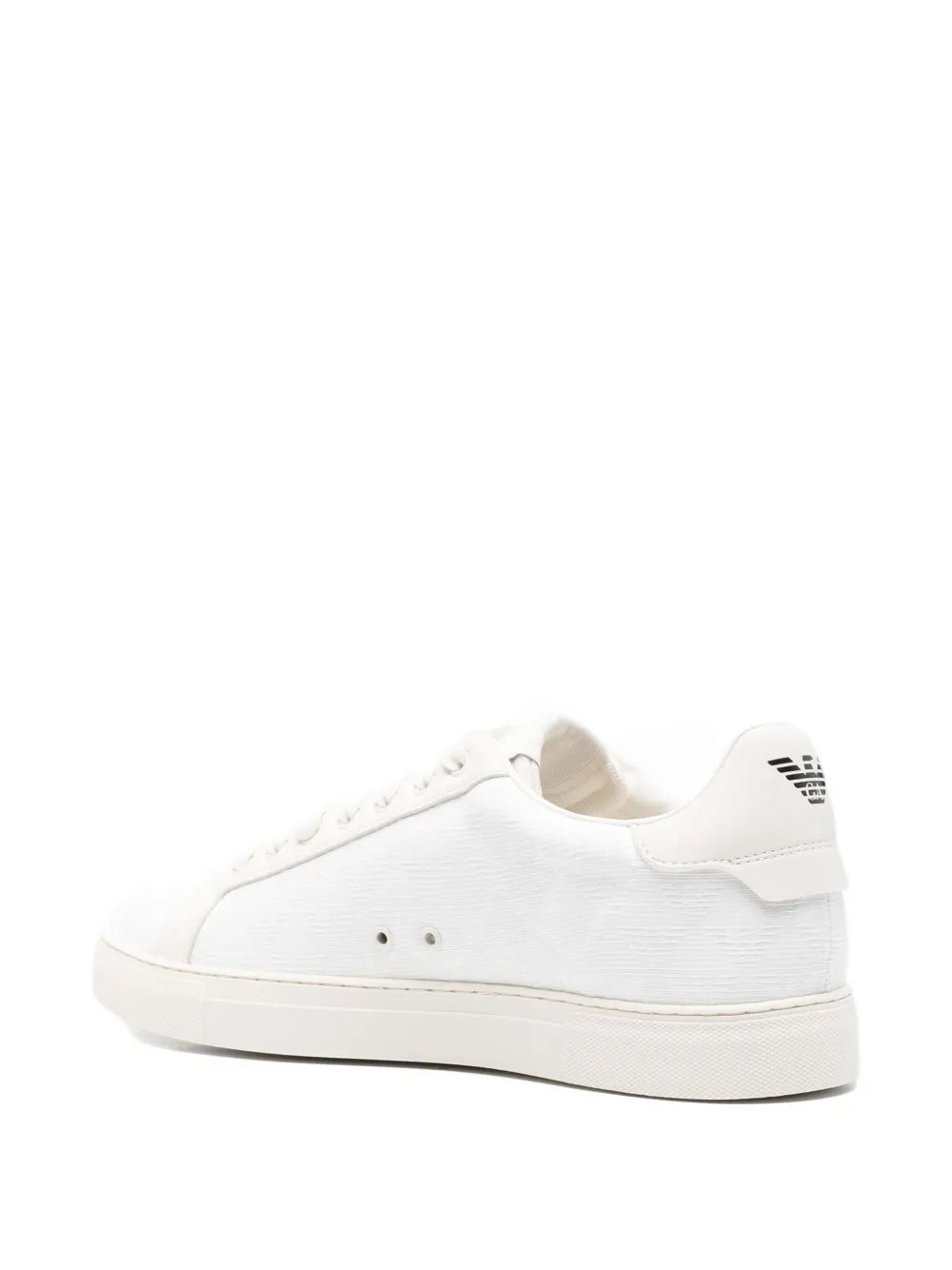 Emporio Armani Leather-Panelled Lace-Up Sneakers