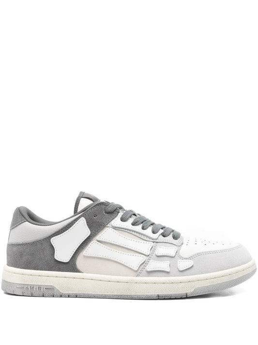 Amiri Skel-Top Bone-Panelled Low-Top Sneakers