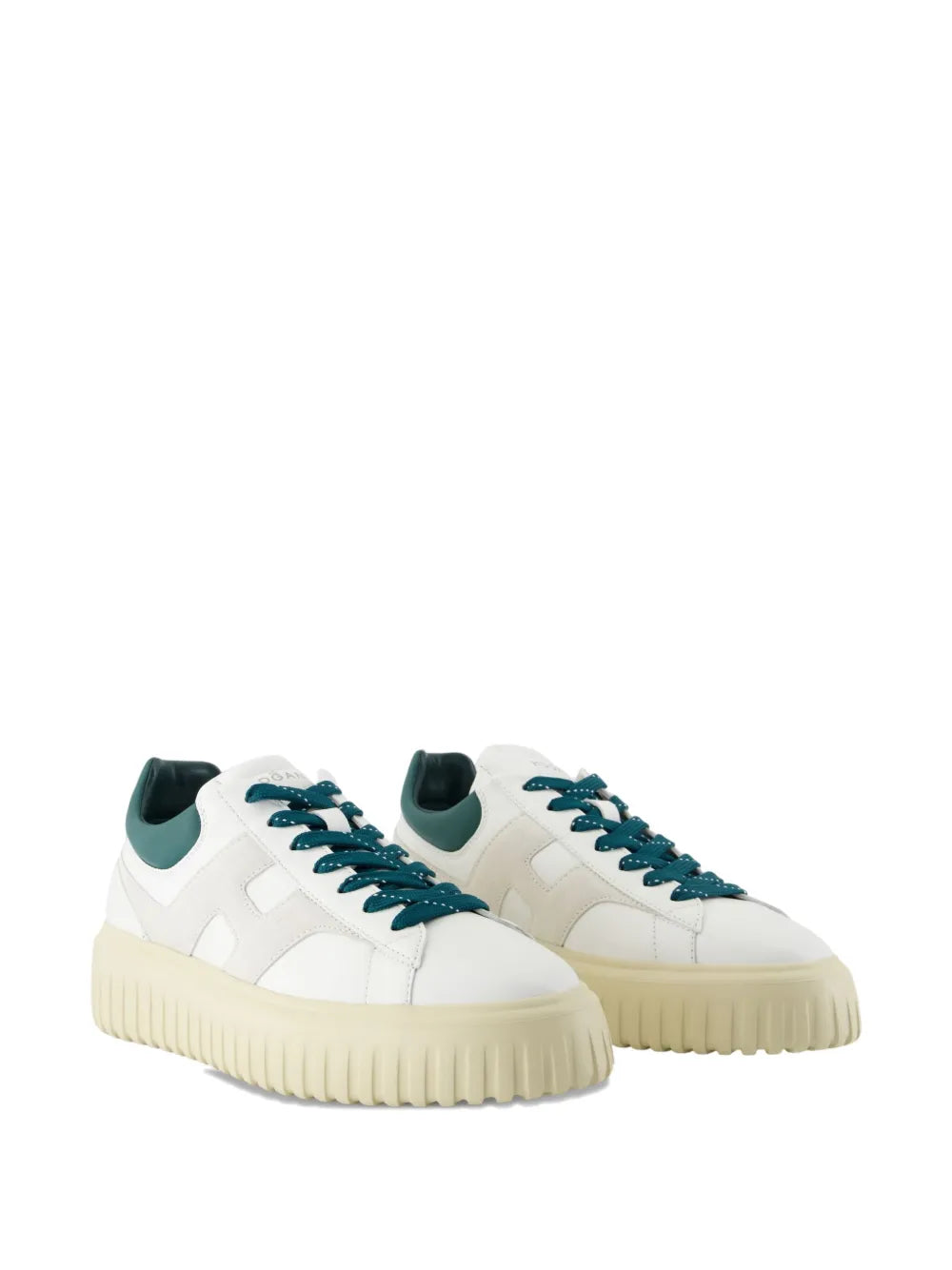 Hogan H-Stripes Leather Platform Low-Top Sneakers