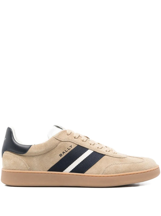 Bally Retro Stripe-Detail Suede Sneakers
