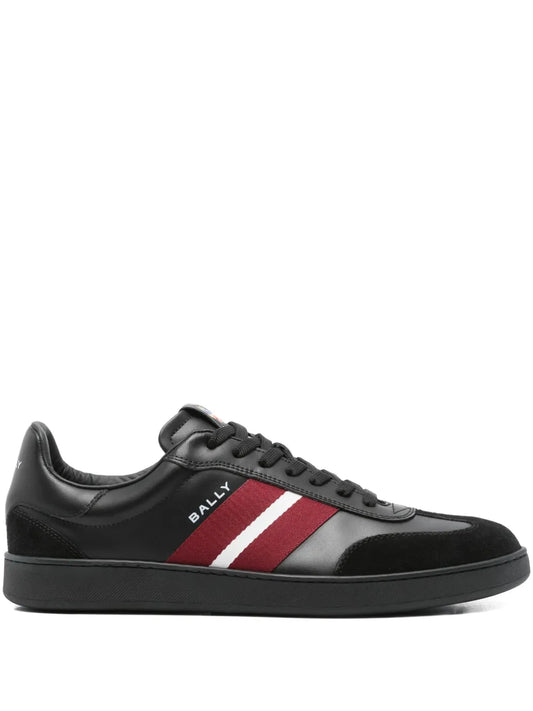Bally Raise Stripe-Detail Leather Trainers