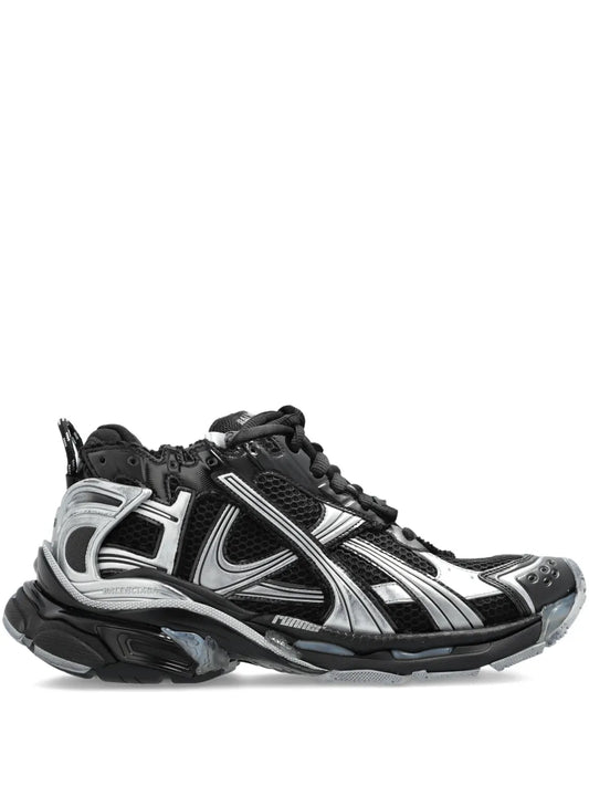 Balenciaga Lace-Up Metallic Trainers
