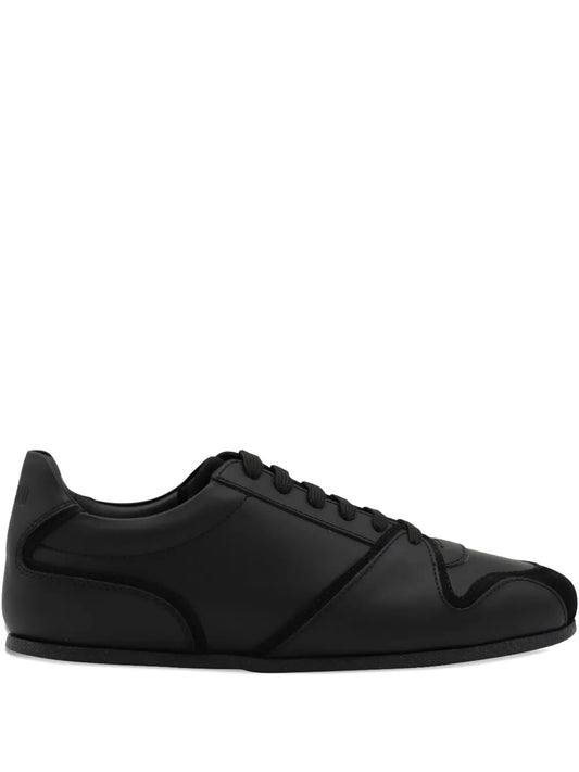Moschino Leather Suede Panel Sneakers