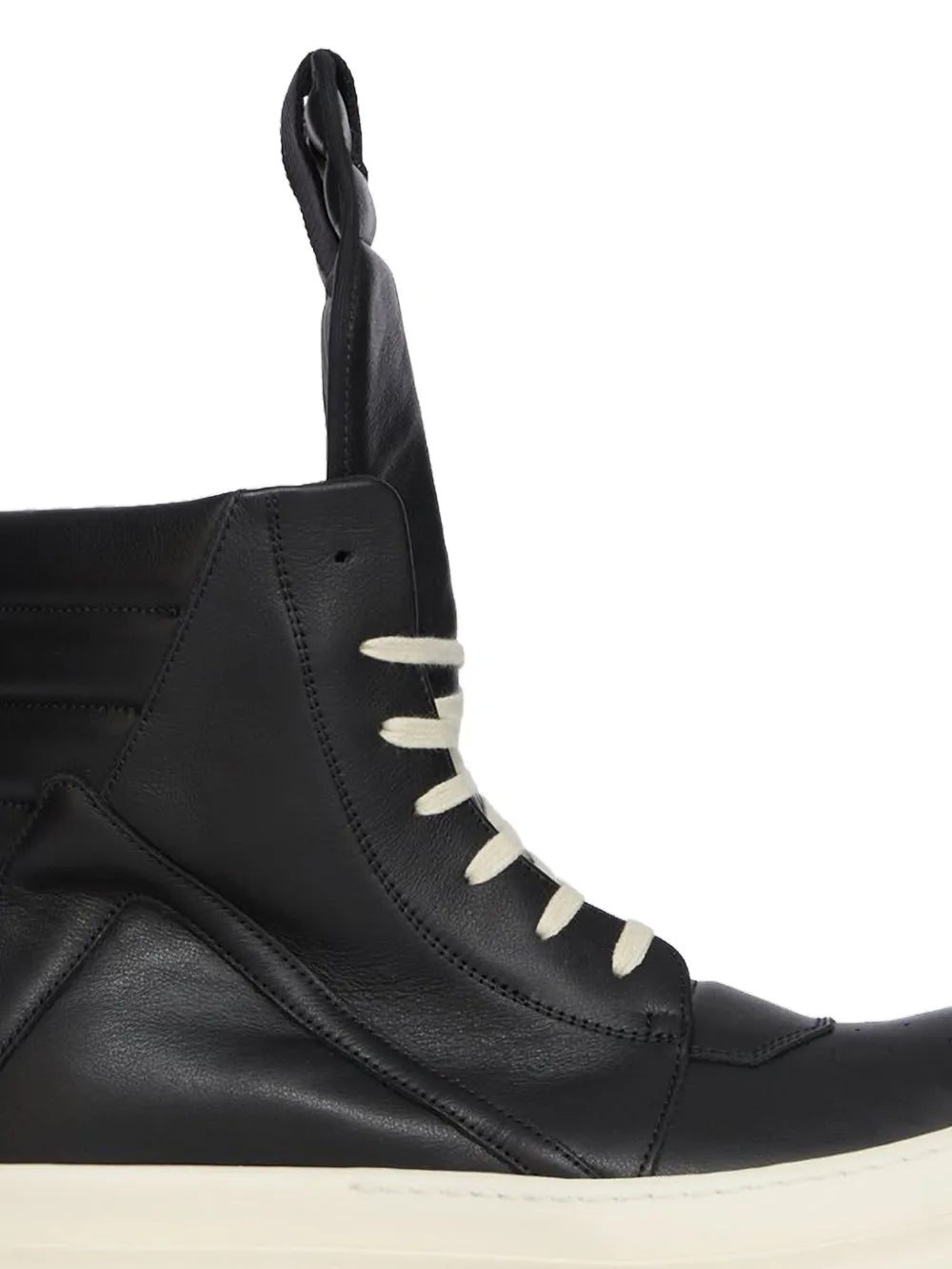 Rick Owens Geobasket Padded Leather High-Top Sneakers