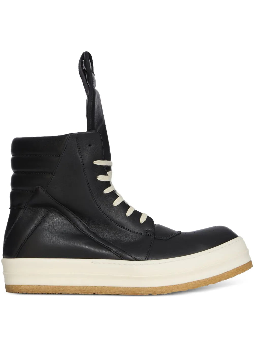 Rick Owens Geobasket Padded Leather High-Top Sneakers