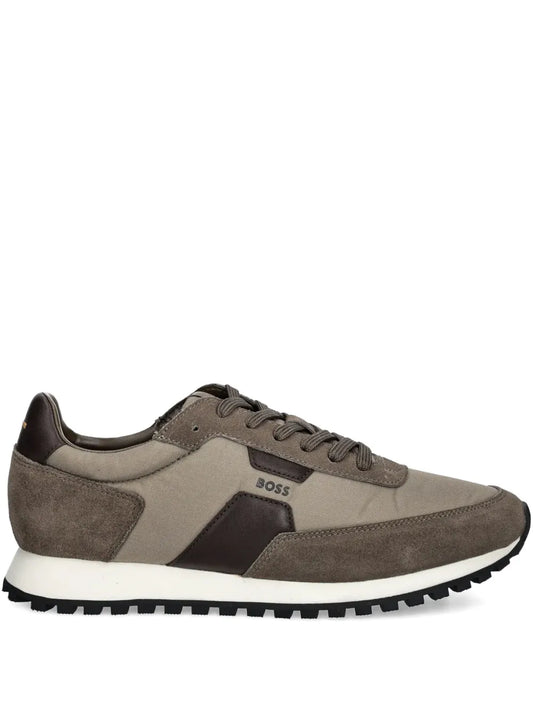 Boss Suede Leather Panel Sneakers