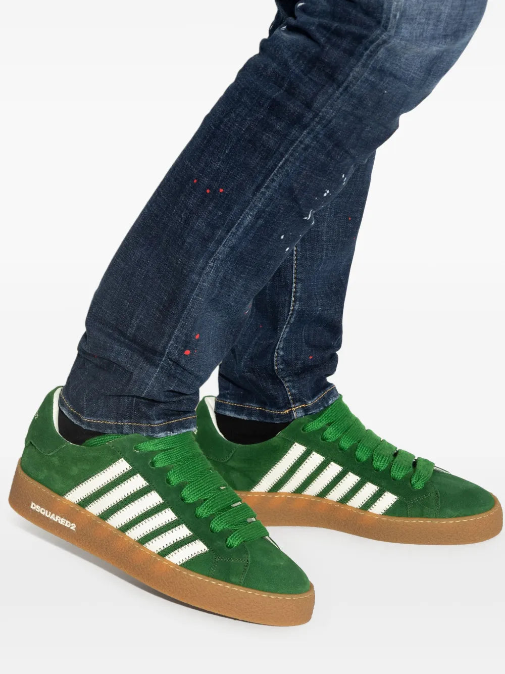 Dsquared2 Boxer Striped Suede Sneakers