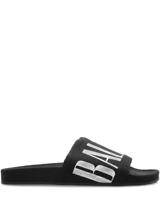 Balenciaga Logo-Print Slides