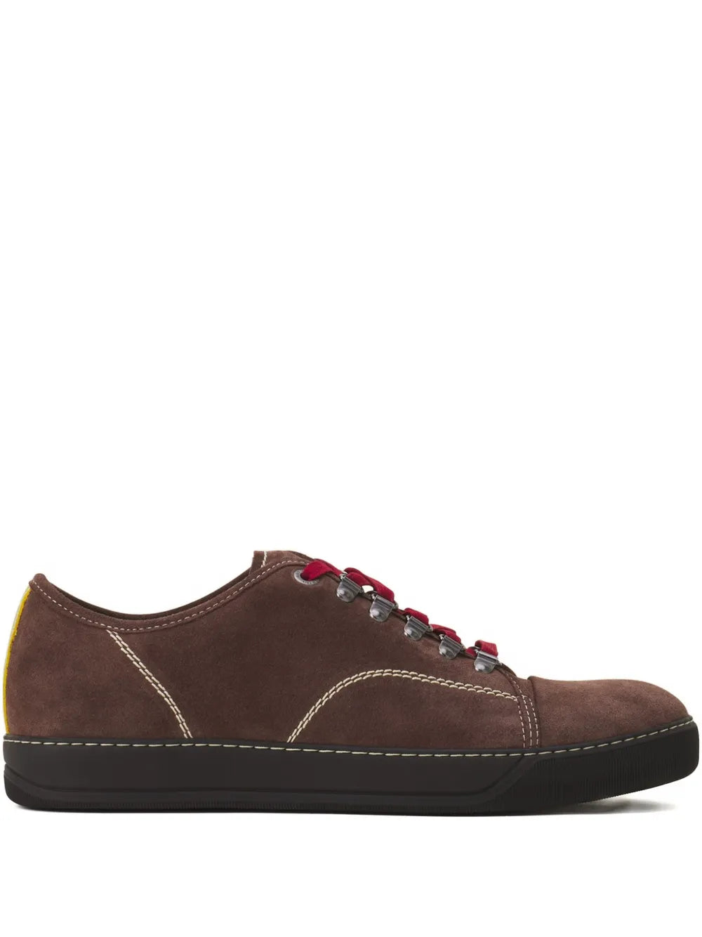 Lanvin Suede Leather Lace-Up Sneakers