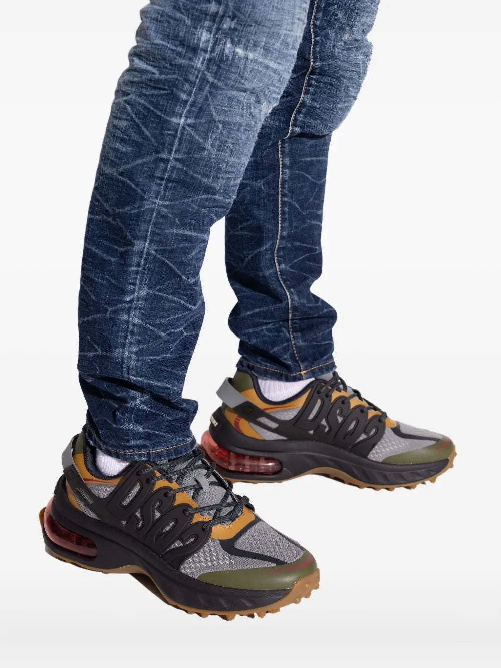 Dsquared2 Lace-Up Panelled Low-Top Sneakers