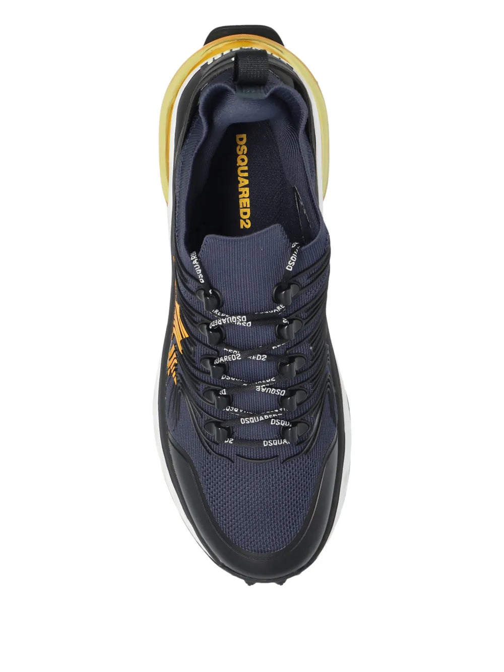 Dsquared2 Wave-Patterned Lace-Up Low-Top Sneakers