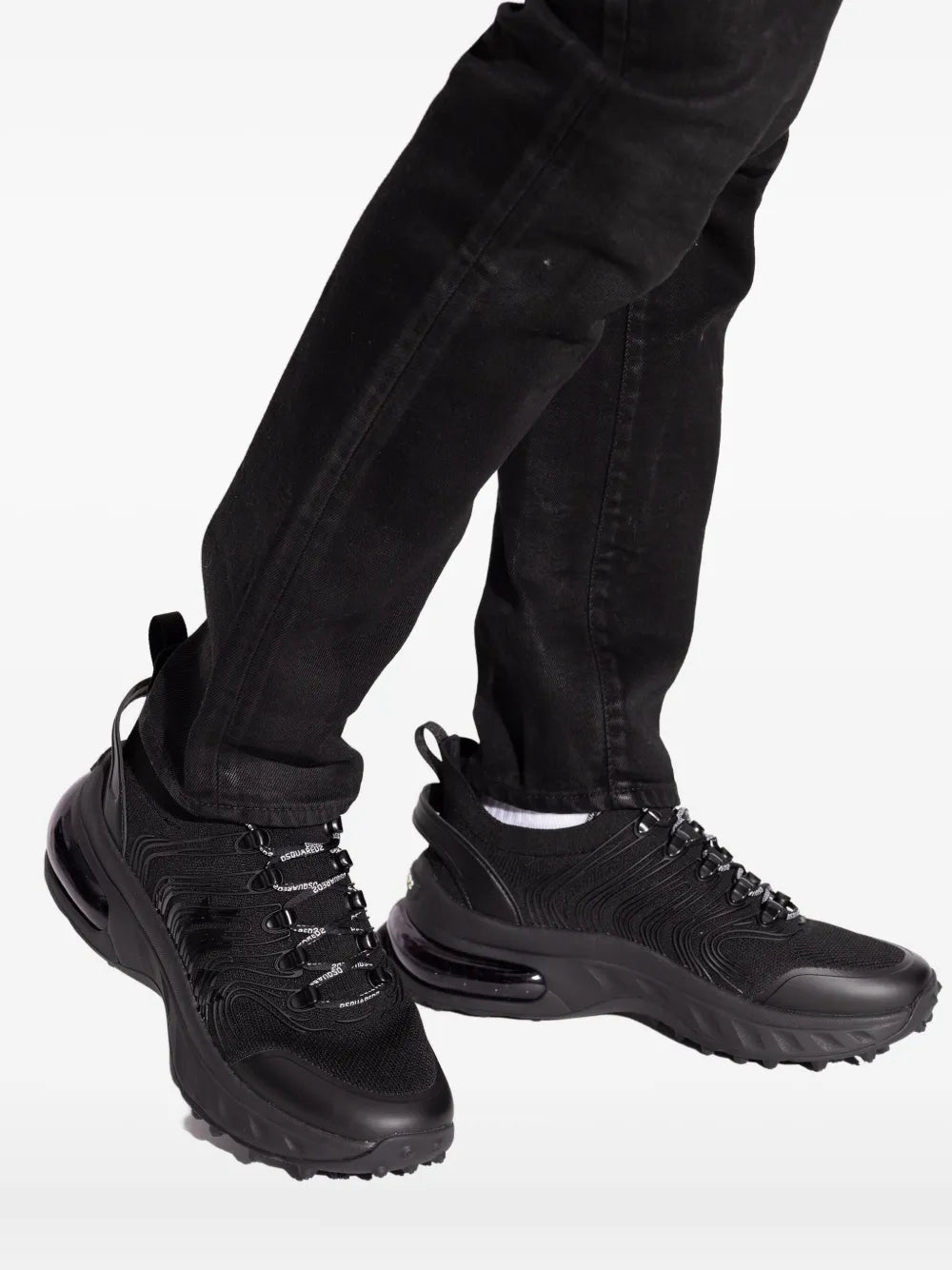 Dsquared2 Textured Lace-Up Sneakers