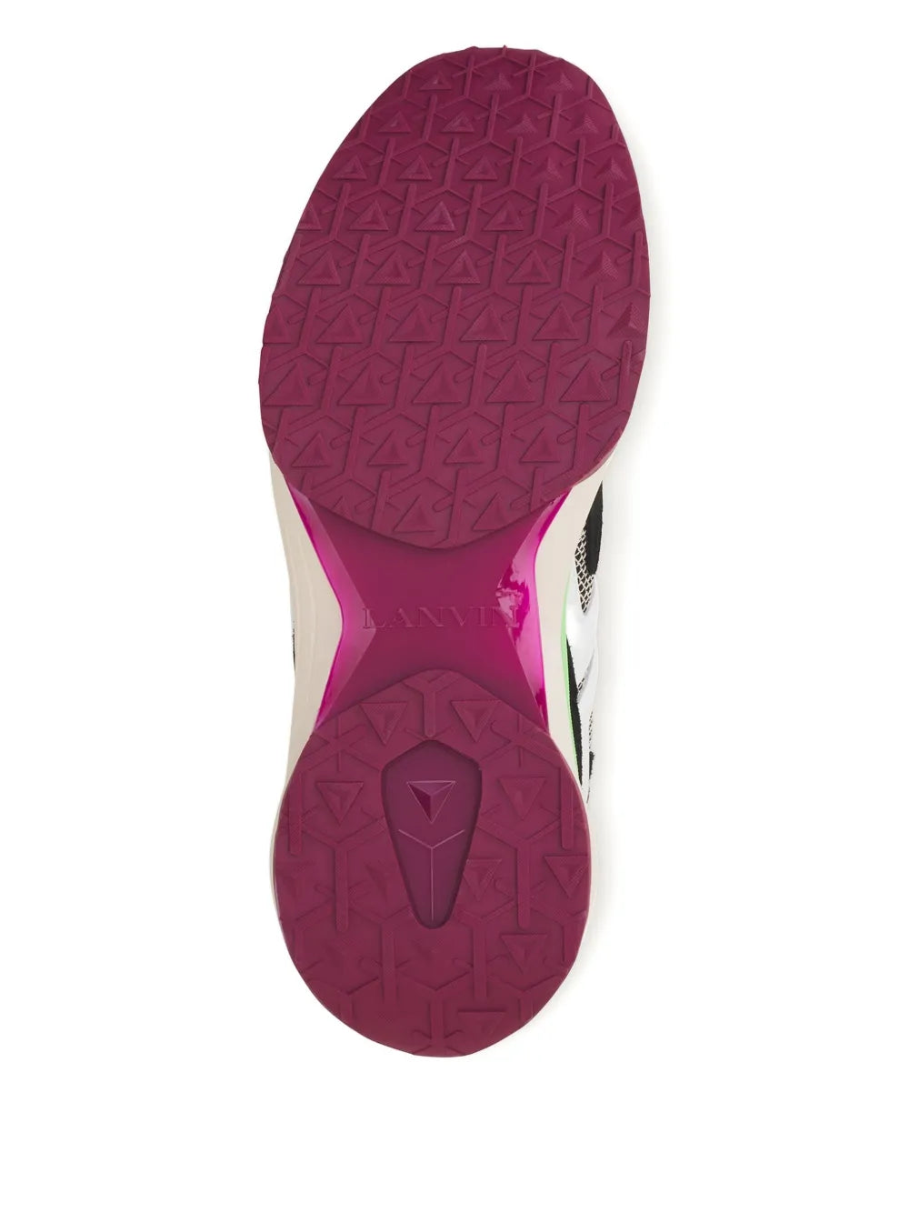 Lanvin Mesh-Panel Leather Sneakers
