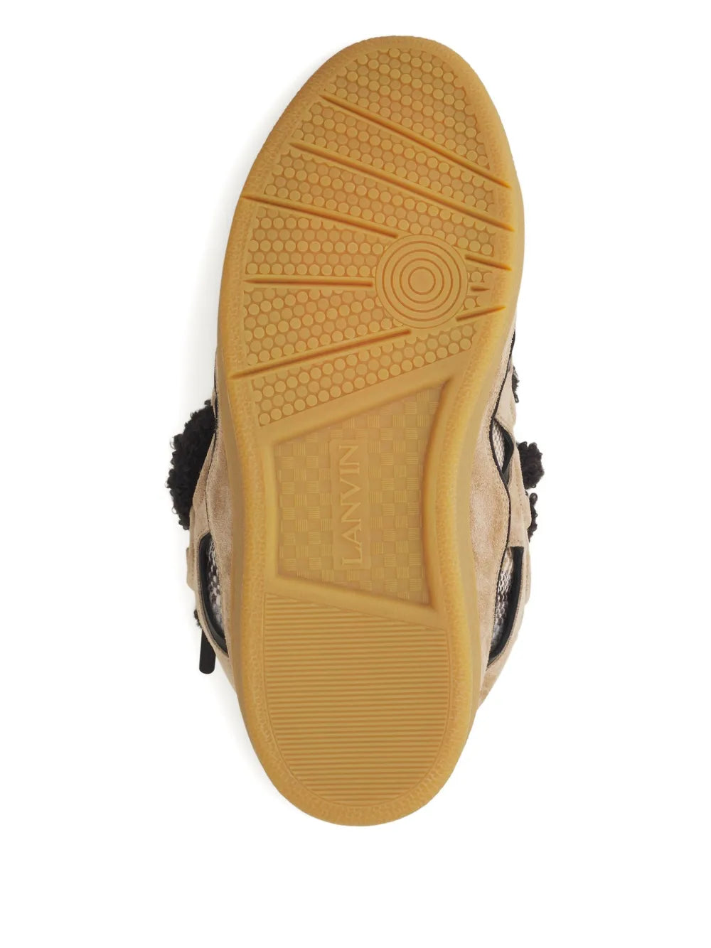 Lanvin Suede Shearling Sneakers