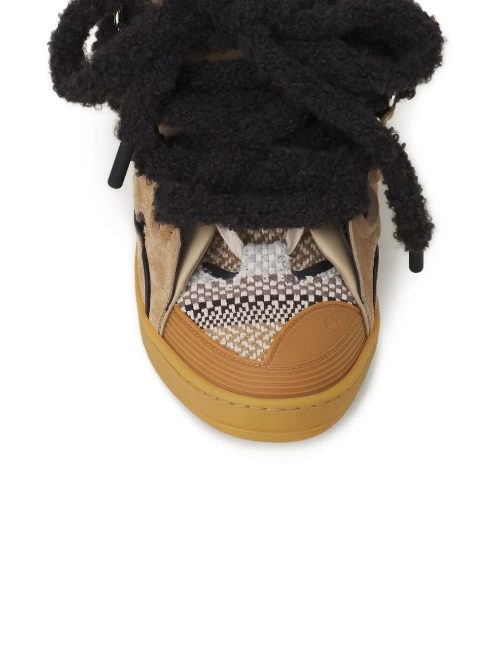 Lanvin Suede Shearling Sneakers