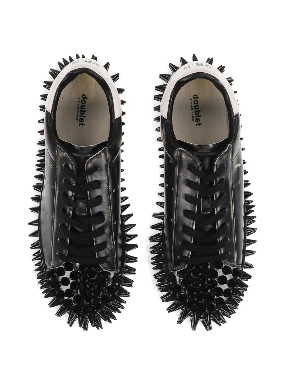Doublet Spiky Embellished Lace-Up Low-Top Sneakers