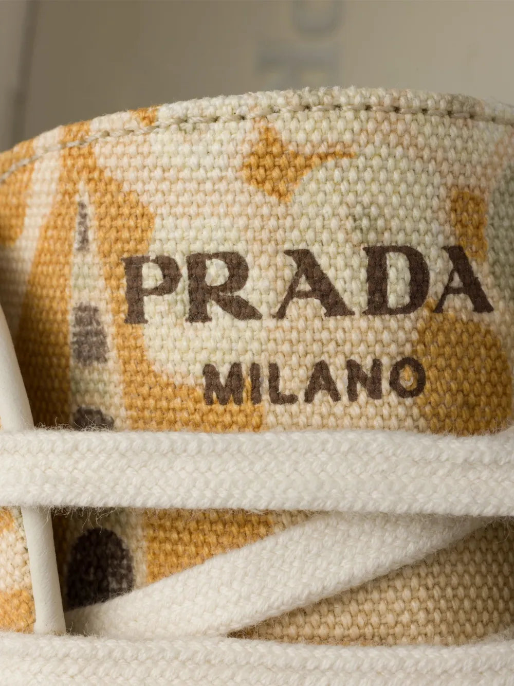 Prada Floral Print Lace-Up Sneakers