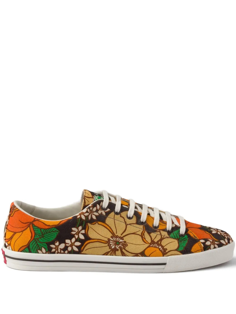 Prada Floral-Print Canvas Sneakers